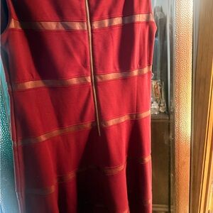 Spense Red and Brown Dress